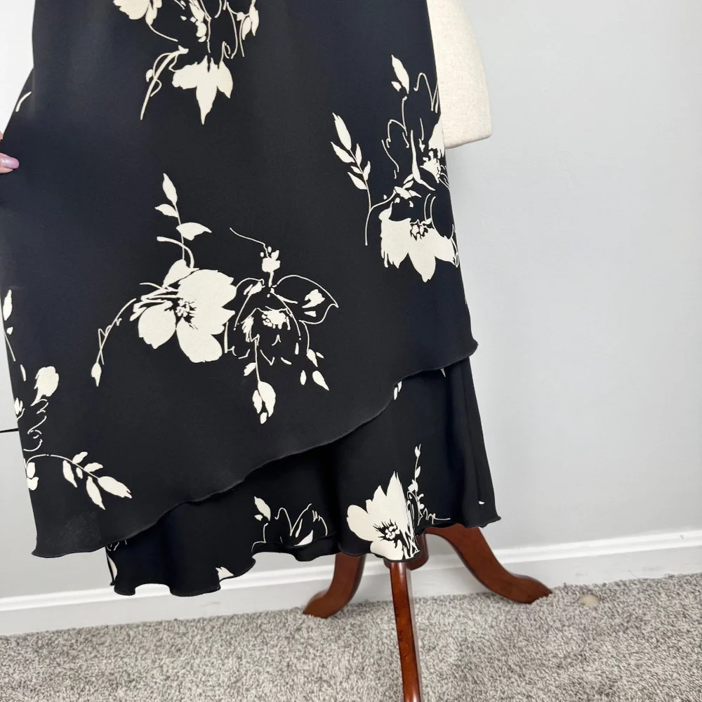 Vintage Dress Barn Floral Ruffle Midi Dress - Picture 2 of 7